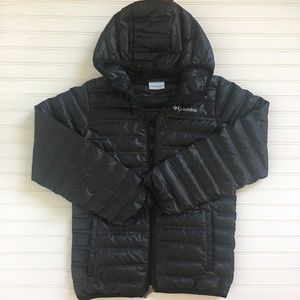 Columbia Kids Hooded Down Jacket Size M 10 / 12